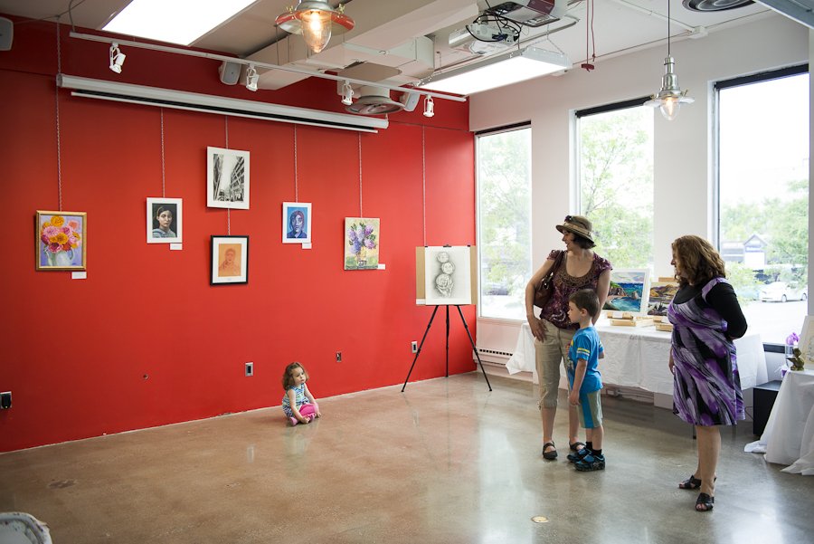 Studio Exhibition Red Wall 2014 art studio